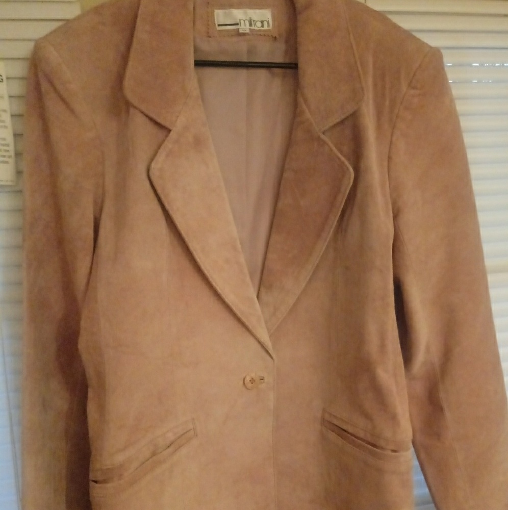 Suede Leather Blazer